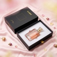 Scatole di Carta Nere Stile Cassetto all'Ingrosso, Confezione Regalo Rigida Estraibile con Linguetta in Tessuto per Set Regalo di Profumi e Fragranze
