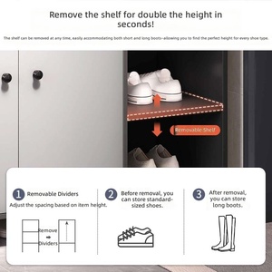 Meuble de <span class=keywords><strong>rangement</strong></span> mural en acier pour <span class=keywords><strong>chaussures</strong></span>, avec design multifonctionnel pour usage domestique - Product Image 2