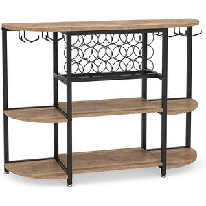 Tavolo portabottiglie con deposito Freestanding piano armadio Bar per liquori e bicchieri - Product Image 1