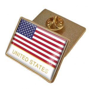 Stripes American Flag and Stars Metal for <b>Badge</b> for USA Patriots Soft Enamel <b>Pin</b> Custom Design 3x3cm 1.5mm Thick - Product Image 3