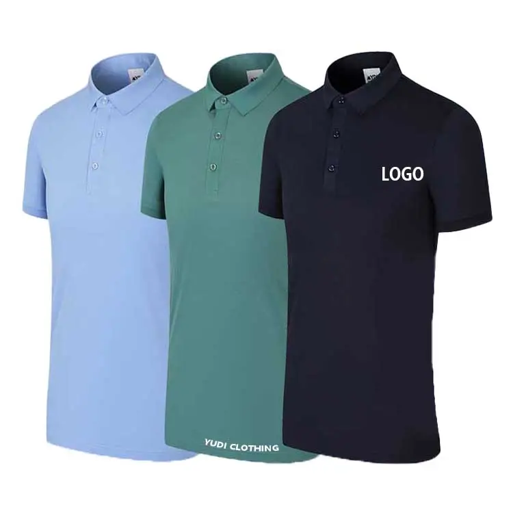 Custom LOGO OEM & ODM Sporty Black Polo with Neon Accent Men's Performance Golf Shirt