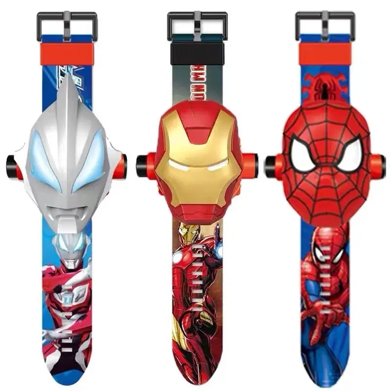 Princess Spiderman Kids Watches Projection Cartoon Pattern Digital Child watch For Boys Girls LED Display Clock Relogio