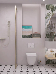 Azulejos negros de porcelana esmaltada rústica marroquí, azulejos sólidos antibacterianos para aplicaciones hoteleras para baños y suelos - Product Image 6