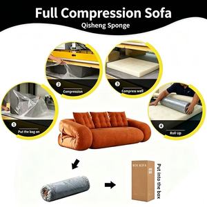 Canapé <span class=keywords><strong>convertible</strong></span> moderne avec chaise longue inclinable, dossier modulable, accoudoirs pliables et extensibles, pour salon et salle à manger (taille Queen) - Product Image 4
