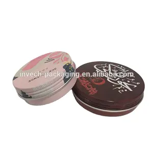 Rose Gold/Pink/Matte Hitam Aluminium Timah 50G/150G, Warna-warni Cetak Aluminium Lilin Timah, Pink Logam Kaleng Bulat Semir Sepatu