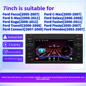 TOPSOURCE Navigatore da Cruscotto 7 Pollici per <span class=keywords><strong>Ford</strong></span> GM Quanshun Mondeo con CarPlay GPS Display IPS Connessione 2G/4G - Product Image 2