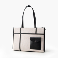 OEM ODM Logo personnalisé sac fourre-tout de luxe pour les femmes dames PU ou sac à main en cuir véritable avec fermeture à glissière