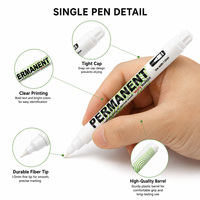 1 stylo marqueur blanc pour peinture acrylique, idéal pour roche, céramique, verre, pneu, métal, toile – Peinture imperméable