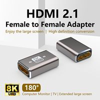 Adaptateur DC femelle-femelle 2.1 pour coupleur 8K60Hz, extension de câbles pour moniteurs, ordinateurs portables, caméras
