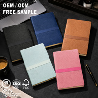 Carnet en cuir PU en gros 5.8x8.3, agenda souple durable ligné et à points, journal de bureau personnalisé avec logo imprimé