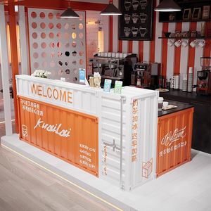 Tùy Chỉnh Sắt Container Quầy Bàn Bền Thân Thiện Với Môi Thiết Kế Công Nghiệp Nhà Ngoài Trời Khách Sạn Ăn Uống Góc Thanh Thanh Thiết Lập - Product Image 1