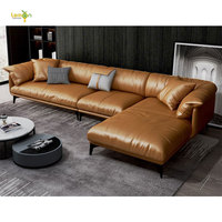 Hochwertige Luxuriöse Europäische Moderne Design-Wohnmöbel Ledersofa Leder-Chaiselongue Günstige Couches Sofa für Wohnzimmer