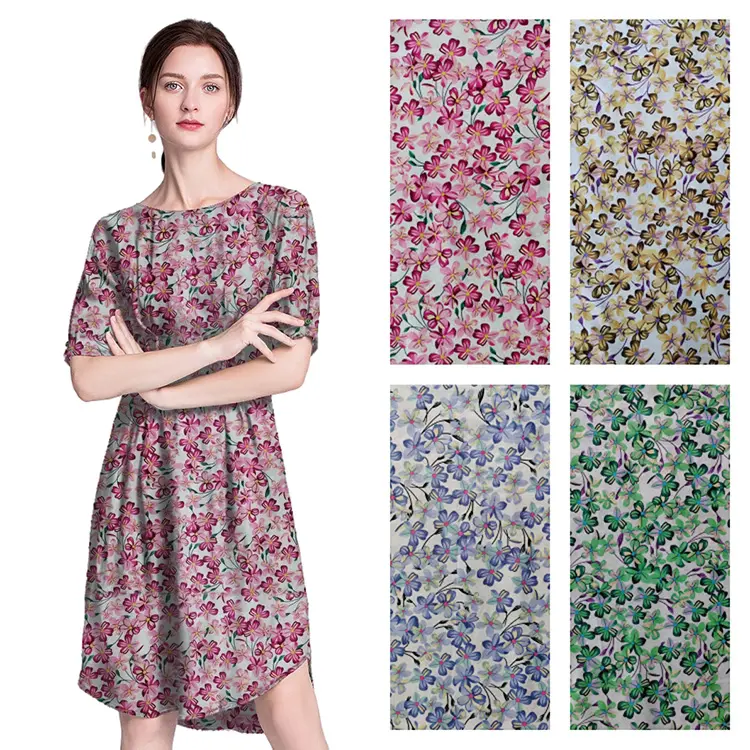 Many Design Support OEM/ODM Custom Stretch Cotton Floral Print Fabric For Clothing Cotton Poplin