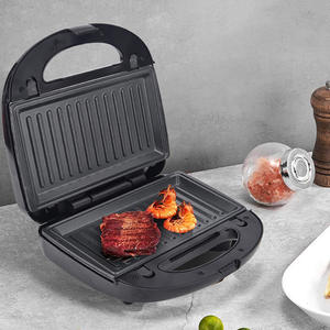 Sokiny 3 In 1 Breakfast Maker Electric Sandwich Waffle <b>Toaster</b> <b>Black</b> Plastic Household Multi Functional Food Machine - Product Image 4