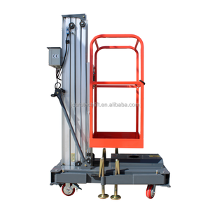 नई एल्यूमीनियम मोबाइल हाइड्रोलिक इलेक्ट्रिक लिफ्ट कार 6 मीटर-14 मीटर अकेले और रखरखाव के लिए 150 किलोग्राम क्षमता - Product Image 1