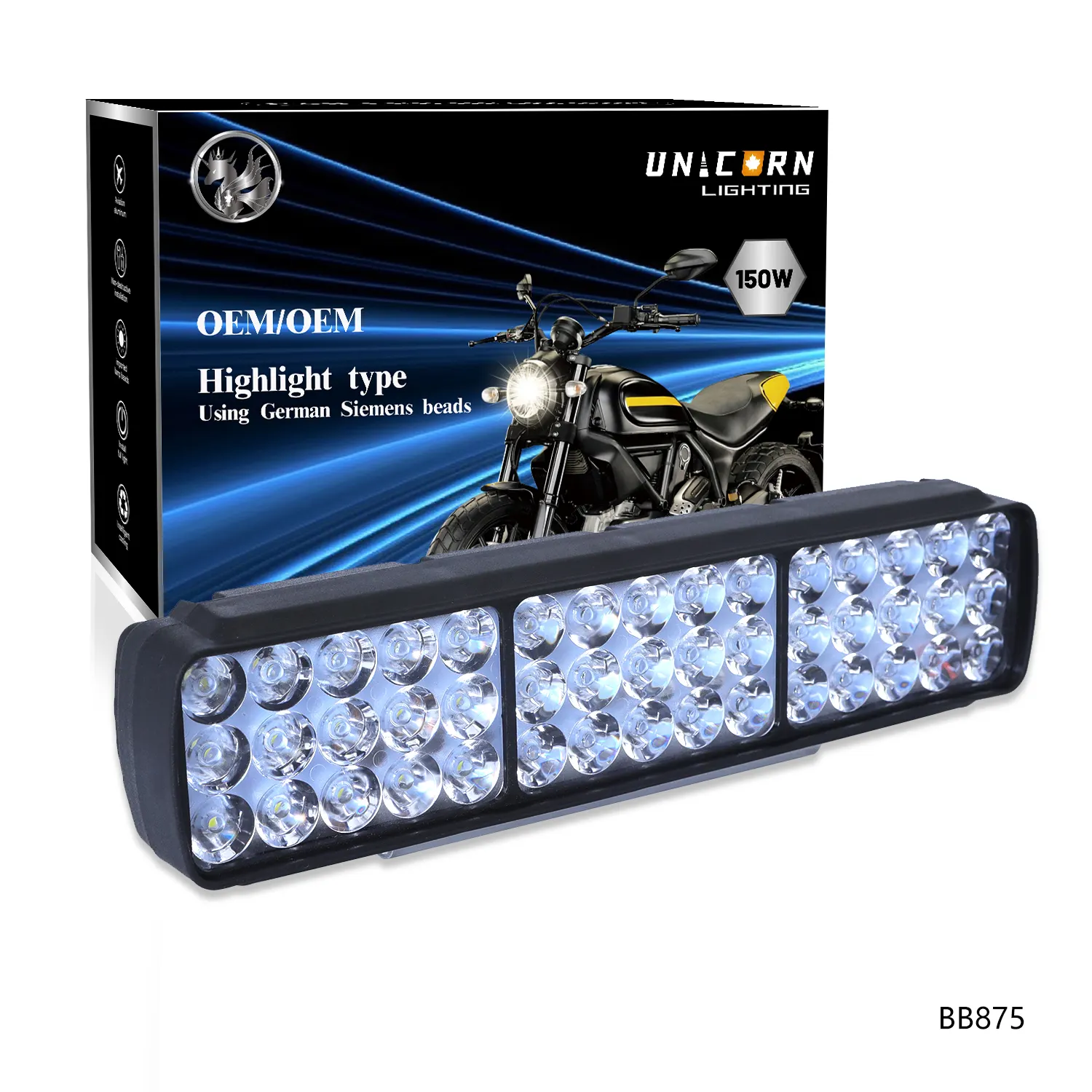 Liangye OEM ODM UC875 45 Moto için LED far motosiklet aydınlatma sistemi 12v far