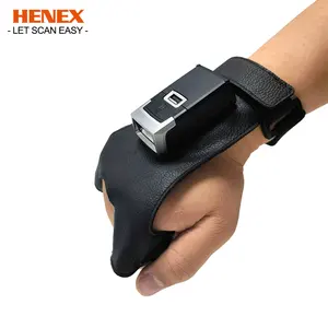 HENEX新型电池可更换便携式可穿戴条形码阅读器物流项目无线蓝牙2.4G条形码扫描仪
