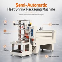 Machine de scellage semi-automatique en L pour l'emballage thermorétractable des caisses d'eau en bouteille sur ligne de production
