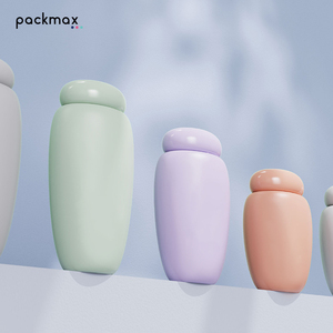 Ensemble de flacons et pots cosmétiques vides personnalisés : Flacon pompe Pebble pour lotion, pot pour crème/masque/crème contour des yeux, 150ml-250ml pour les soins de la peau - Product Image 2