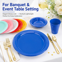 Aanpasbare 7'' 9'' 10.25'' multifunctionele party PS plastic serveerschotels voor dessert, fruit en salade