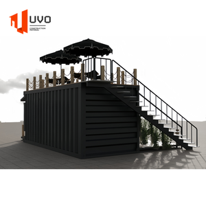 حاوية شحن محمولة 20 قدمًا حسب الطلب ، بار ومقهى فولاذية جاهزة الصنع مع شرفة للمطاعم والمنزل - Product Image 6