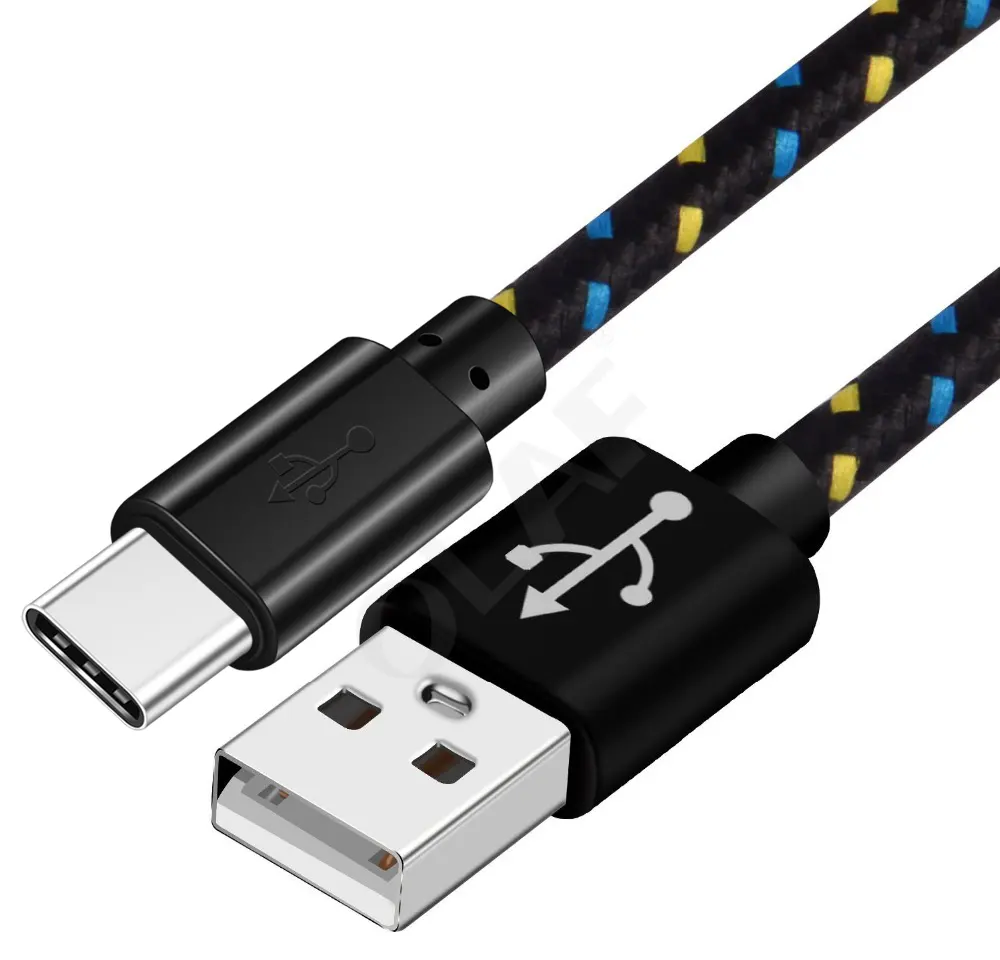 Cheap Classic Strong Braided Nylon Fast Charging Type C USB Data Sync Charger Cable
