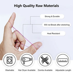 High Quality Girl Hair Accessories Wholesale Sparkle Hair <strong>Tinsel</strong> 20inch Fashionable Hair Extension Accessories for Daily Party - Product Image 5