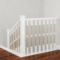 Style moderne Installation facile Vente en gros Métal gris blanc Balustrade de balcon Escalier en bois Rampe pour villa intérieure