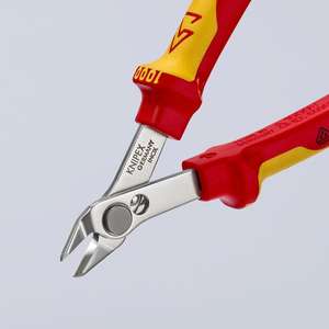 KNIPEX - 78 06 125 SB Super Knips électroniques®Tête polie, poignées isolées avec poignées multi-composants, testées VDE, INOX à - Product Image 2