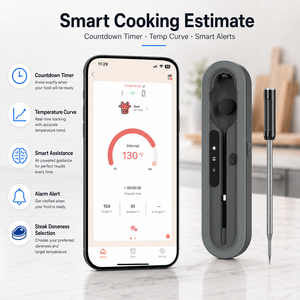 OEM Professional <strong>Bluetooth</strong> Meat <strong>Thermometer</strong> Wireless Digital Food Probe With Rechargeable Charging Dock - Product Image 1