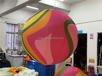 Ballon lumineux gonflable en taffetas de polyester coloré de 2 m avec fleur, résistant aux intempéries, pour la décoration de fête