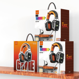 Moxom Chơi Game Tai Nghe 3.5 Mm LED Ánh Sáng Surround Âm Thanh Chơi Game Headphone Cho Máy Tính Xách Tay Và Máy Tính Để Bàn Với Mic - Product Image 2