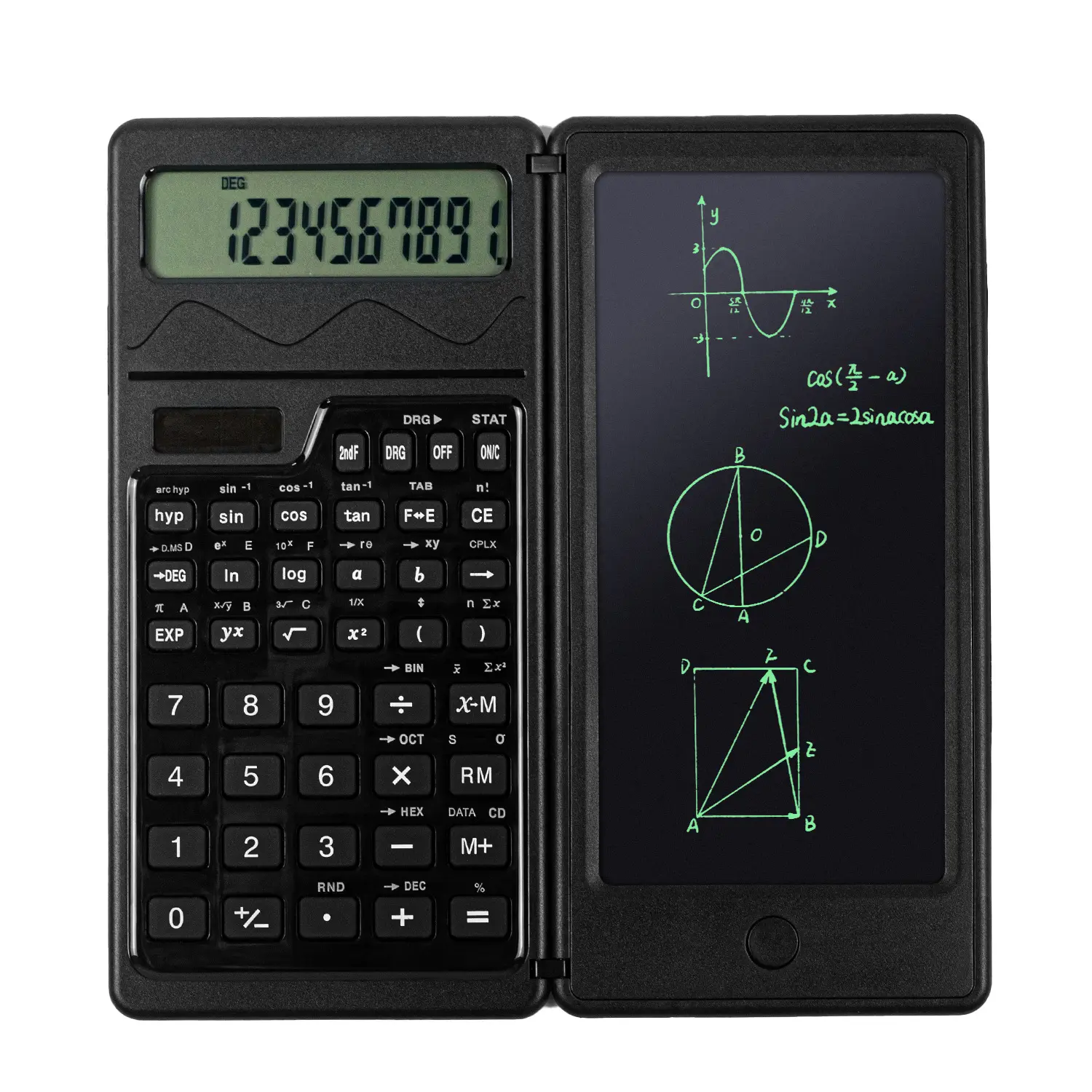 Hot Sale Solar Scientific Calculator With Notepad LCD Screen Calculator Writing Board Digital Drawing Pad Stylus Pen