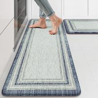 Tapis de cuisine florale rembourrés et ensembles de tapis vieillis antidérapants, style moderne et minimaliste pour cuisine, buanderie, bureau