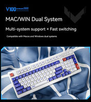 Low-Noise Ergonomic 98% Layout Keyboard, Wired Membrane Backlit Keyboard with Silent Typing
