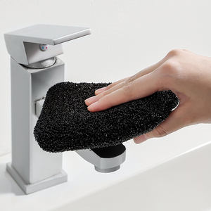 Siyah ölçekli temizlik bezi Scrubber ped ev ağır ovma temizleyici süngerleri ovma pedi mutfak için - Product Image 1