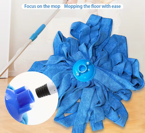 Accessori <span class=keywords><strong>per</strong></span> Mop con Palo in Acciaio Autorotante, Testina di Ricambio in Microfibra Assorbente Senza Pelucchi <span class=keywords><strong>per</strong></span> Pulizia Pavimenti Domestici - Product Image 3