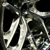 Para BMW M3 M4 Benz C63 AMG, Juego de 2 Ruedas Forjadas 6061-T6 de 5 Radios, Acabado Pulido y Cepillado, Cóncavas Profundas, 17-24 Pulgadas, 5x112 5x120