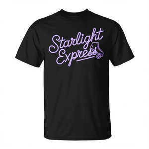 Camiseta Starlight Express Broadway Theatre para adultos, unisex, con estampado negro y morado - Product Image 2
