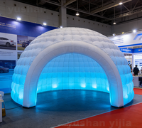 Igloo gonflable personnalisé en tissu Oxford imperméable avec éclairage LED pour festivals et fêtes en plein air