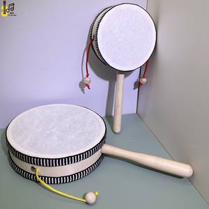 Percussion 2025 mars <span class=keywords><strong>achat</strong></span> <span class=keywords><strong>Instrument</strong></span> de <span class=keywords><strong>musique</strong></span> à main 10 CM 4 pouces Mini hochet tambour jouet prix pour enfants fête - Product Image 6