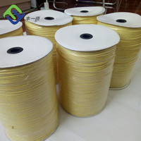 Corde kevlar 2mm 3mm Cordes en aramide de couleur jaune tressée à 8 brins pour le feu réutilisable