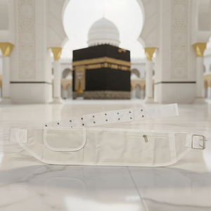 <span class=keywords><strong>Ceinture</strong></span> de Hajj et Omra avec poche et pochette de sécurité pour objets de valeur - <span class=keywords><strong>Ceinture</strong></span> élastique réglable pour le Hajj et l'Omra - Blanc - Product Image 5