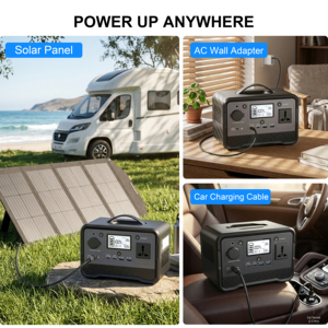 Wholesale 298Wh 350W <b>Backup</b> <b>Battery</b> Solar Generator Portable Power Station for Outdoors Camping Travel Hunting - Product Image 4