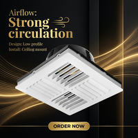 Plafond HVAC, Plafond carré en plastique ABS, Diffuseur de ventilation à 4 canaux, Grilles de sortie multidirectionnelles