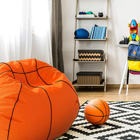 Fauteuil pouf en forme de ballon, tissu Oxford imperméable, motif de basket-ball et de football, pouf multicolores