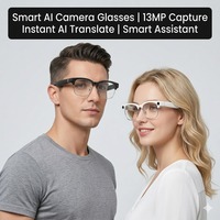 Lunettes Intelligentes Ag68 avec Caméra 13MP, IP65, Photo, Vidéo, Traduction IA, Lecture Musicale, Assistant Vocal, Lunettes de Soleil Connectées