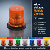 Shinemien KM-07 12V 24V Xenon Stroboskop-Warnleuchte Gelb 360° 6-Modus Blinklicht Notfall-Sicherheitslampe Gabelstapler 55W Aluminium