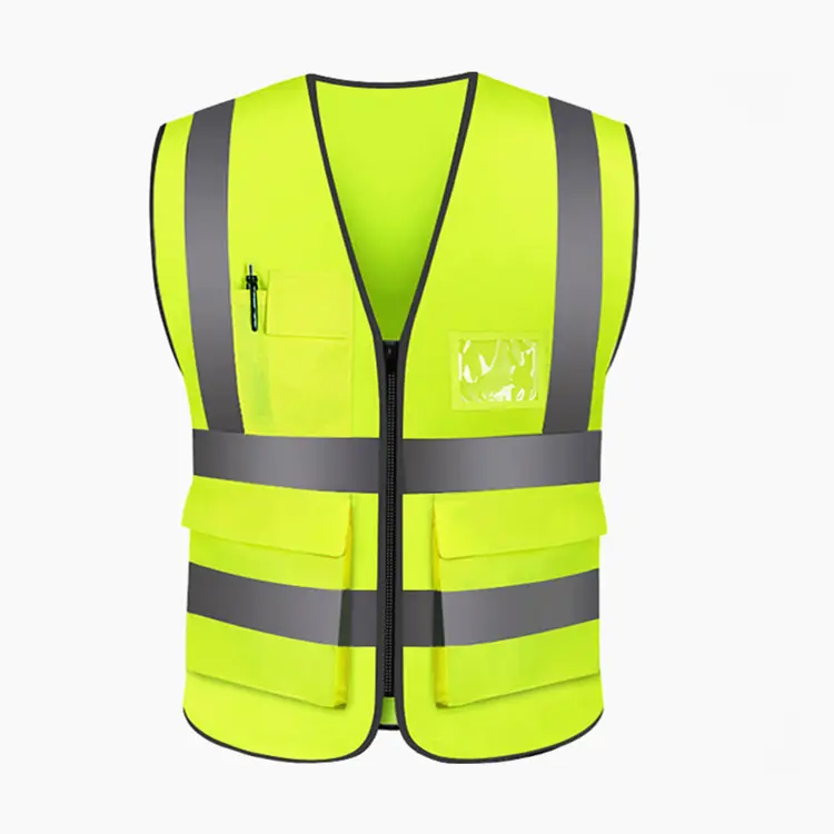 High Visibility Reflective Vest Road Polyester Knitted Fabric Safety Vest 5cm High-frightness Reflective Safety Clothing