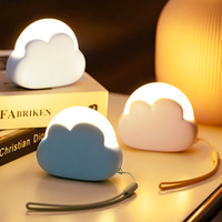 Veilleuse USB rechargeable en forme de nuage, en polycarbonate, élégante lampe de chevet pour chambre d'enfant, lumière LED réconfortante